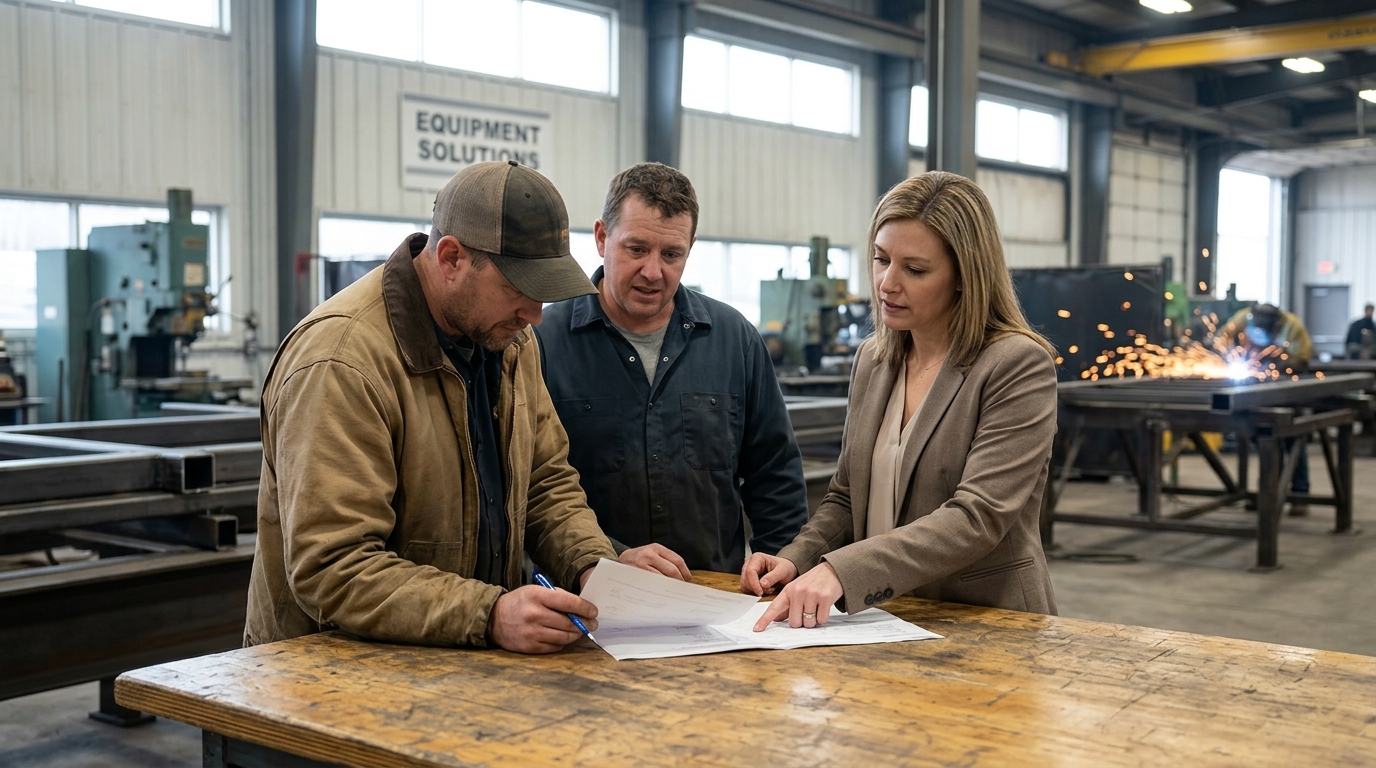 Illustration: Bad Credit Equipment Financing: Get the Machinery Your Fab Shop Needs