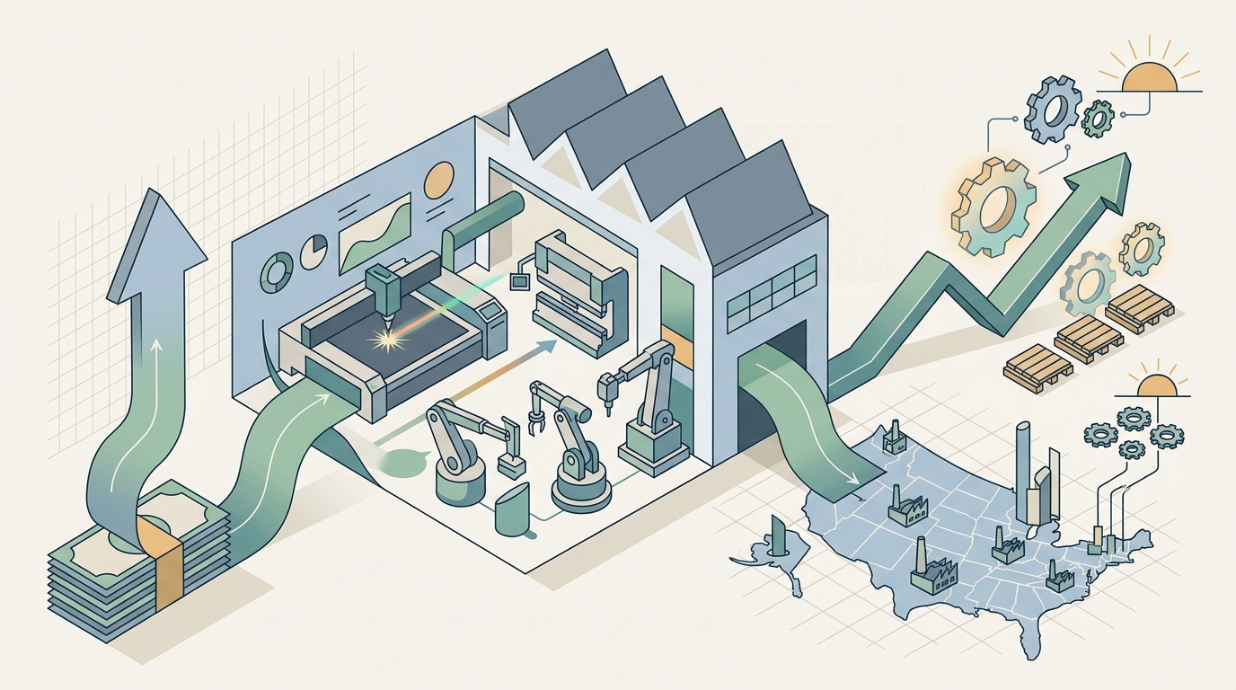 Illustration for How it works: Sheet Metal Fabrication Projected for 5.5% Growth in 2026